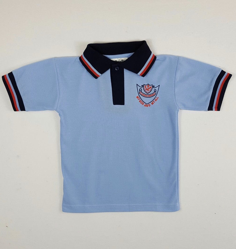 Short Sleeve Sky Blue Sports Polo