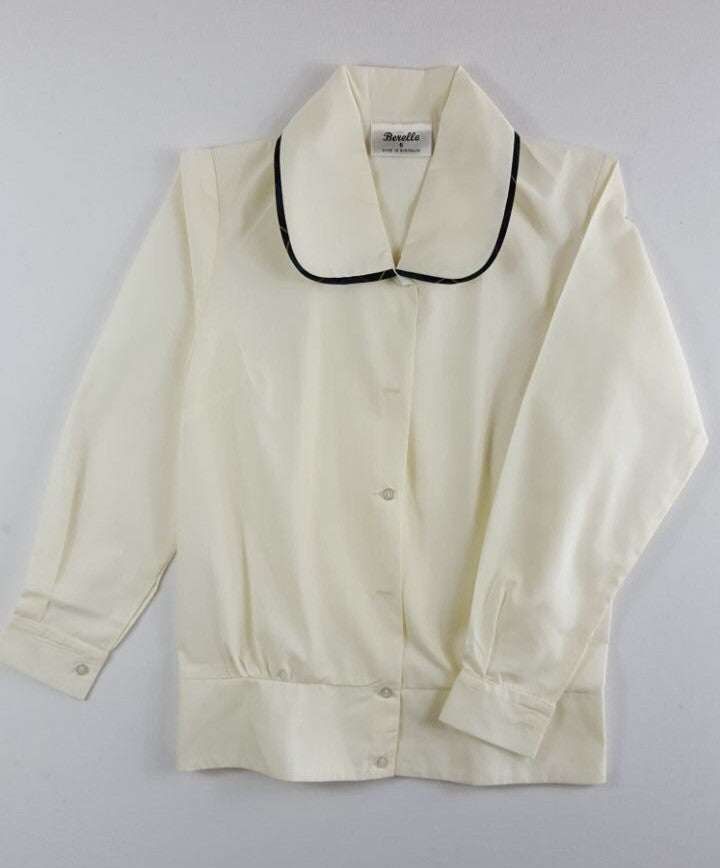 Long Sleeve Cream Blouse