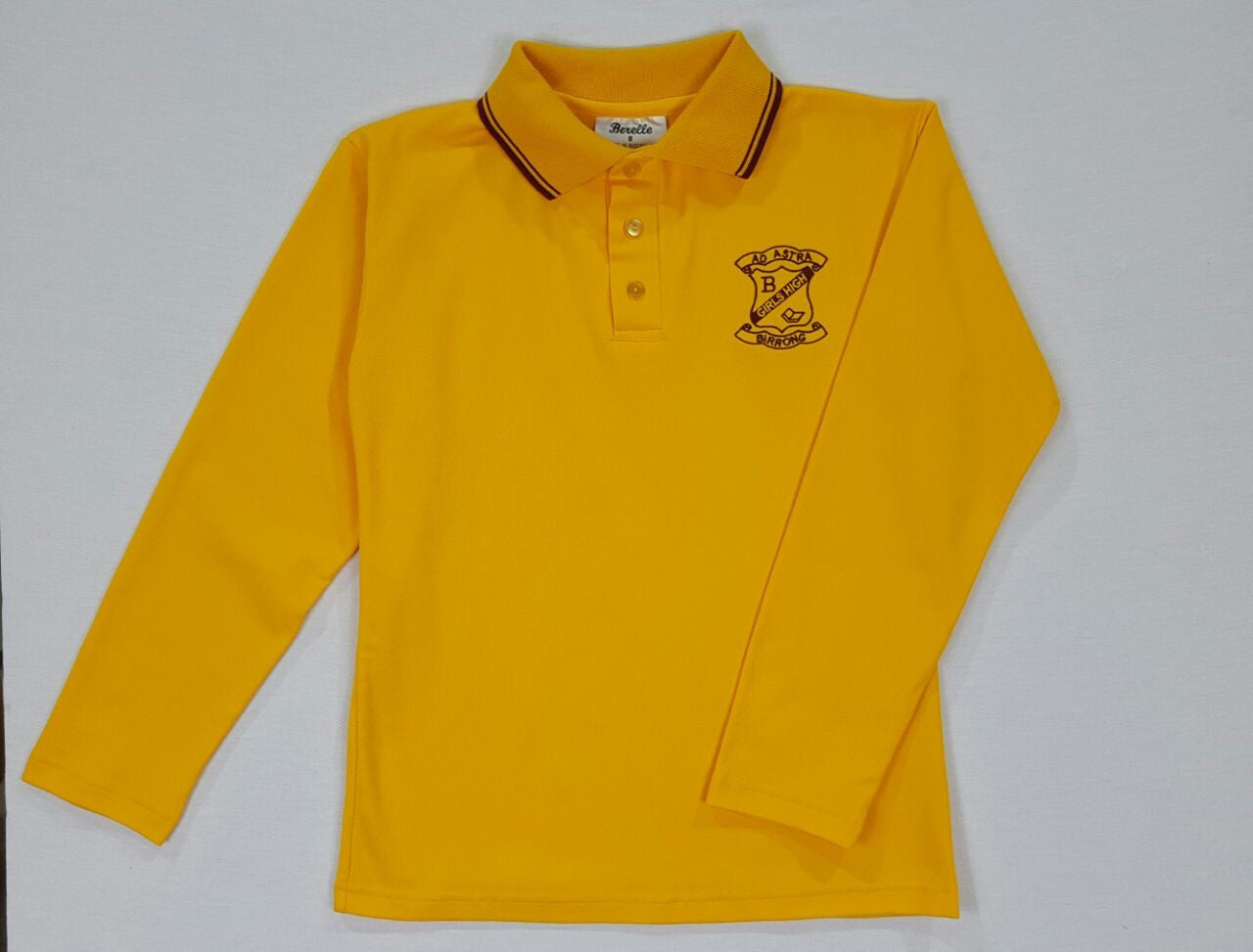 Long Sleeve Gold Sports Polo