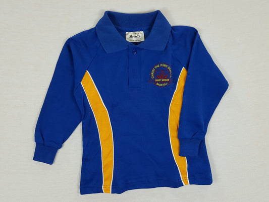 Long Sleeve Royal Blue Sports Polo