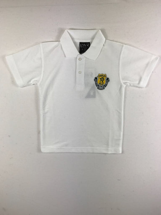 Short Sleeve White Polo