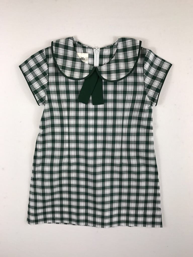 Summer Green/White Check Dress