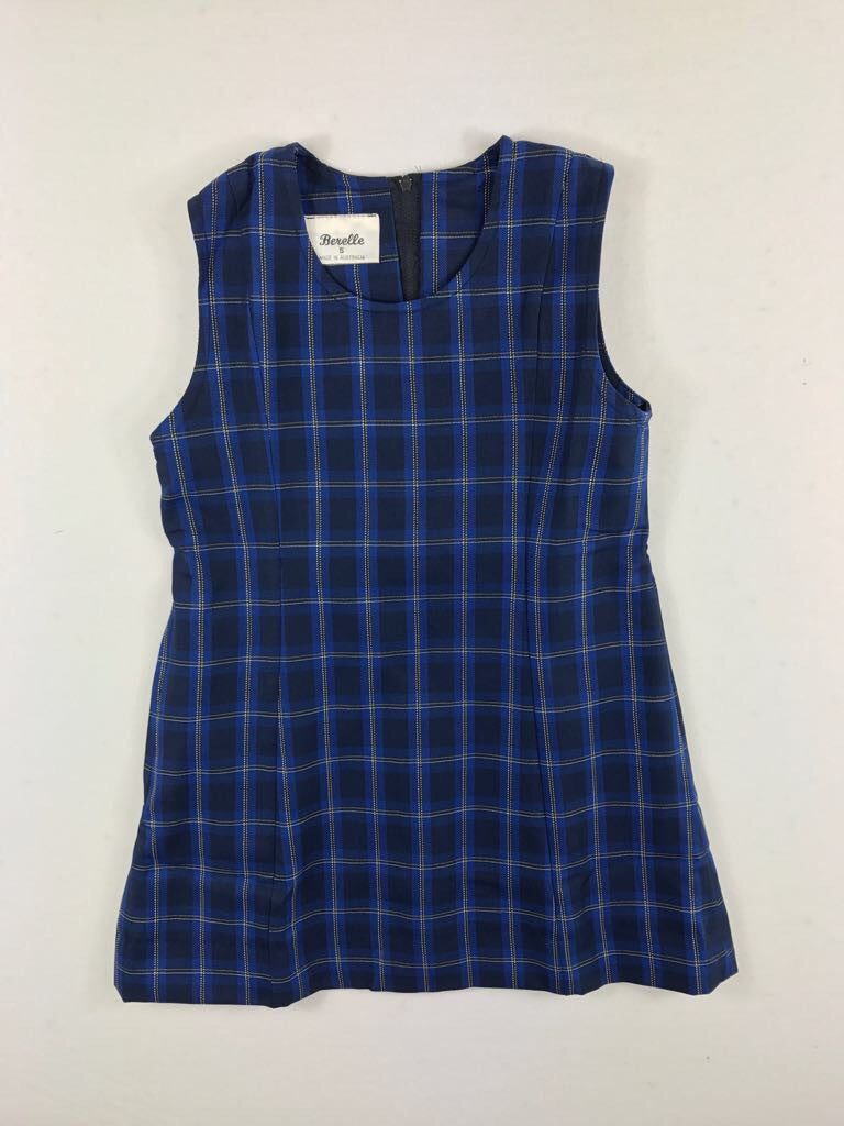 Winter Blue Check Dress