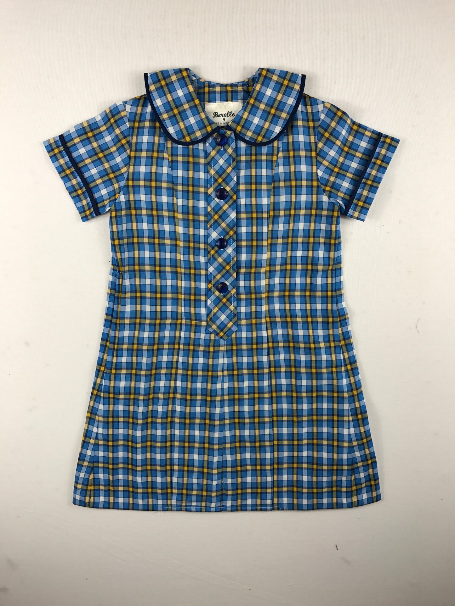 Summer Blue/Yellow Check Dress