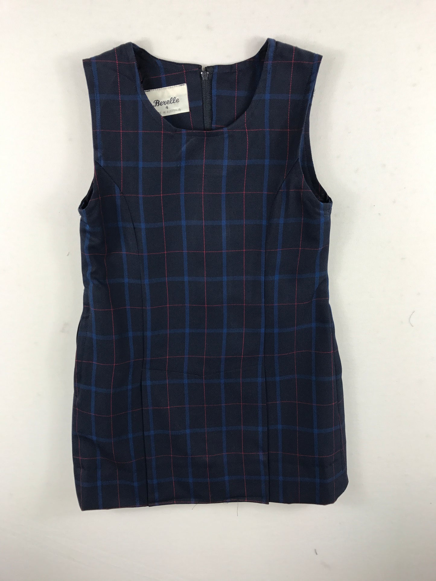 Winter Navy Check Dress