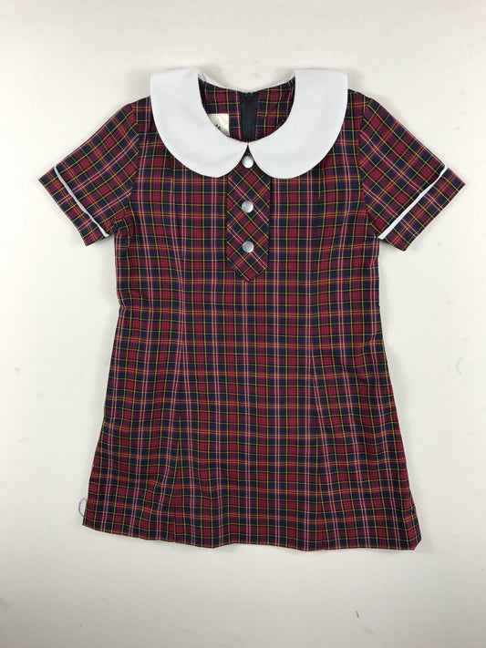 Summer Maroon Check Dress